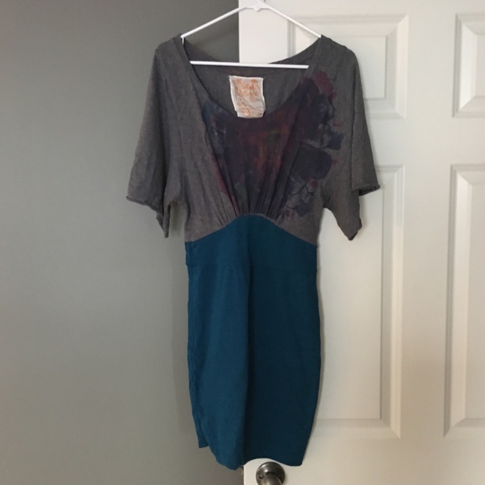 Anthropologie Scrapbook Floral Tunic Mini Dress